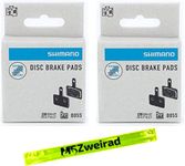 2 x Shimano B05S-RX brake pads resin blister packaging, includes MSZweirad Reflective Tape Successor B01S B03S