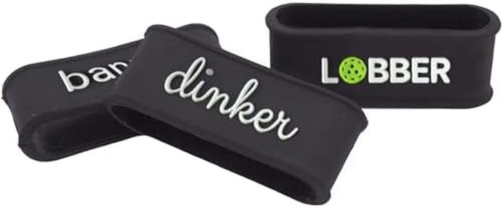 Pickleball Paddle Grip Band – Secures Grip Tape – Fits All Paddle Handles – Silicone Pickleball Paddle Bands with Embossed Design – Pickleball Gifts – Pickleball Grip Bands