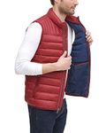 Tommy Hilfiger Men's Lightweight Packable Puffer Vest Jacket, Red, X-Large