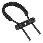 PATIKIL Archery Bow Wrist Sling, Adjustable Compound Braided Wrist Strap for Bow Target Shooting, Black