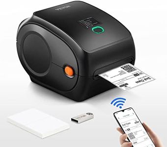 VEVOR Imprimante Étiquettes Thermique Direct 4x6 Code Barre USB Bluetooth 150 mm/s 300 dpi pour Colis Expédition Compatible Amazon/eBay/Etsy/UPS Prise Charge Windows/MacOS/Linux/Android/IOS/Chromebook