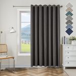 CUCRAF Fashion Full Blackout Curtain Top Ring Thermal Insulated Linen Look Blackout Curtains Summer Sun Blocking Window Curtain for Living Room