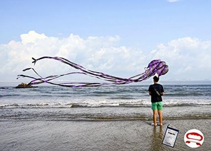 Kizh Kite Octopus Large Frameless Soft Parafoil Kites 157 Inchs Long Tail Easy to Fly for Adults Kids Outdoor,Activities,Beach Trip Great Gifts to Kids Build Childhood Priceless Memories(Purple)