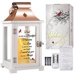 Memorial Lantern, Sympathy Gifts for Loss of Mom/Loved One, Bereavement Gifts, in Memory of Loved One Lantern,Celebration of Life, Memorial Gifts, Funeral Lantern,Dad You Left me Beautiful Memories