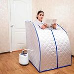 NIVKART Premium Portable Panchakarma Sweden Machine/Home Steam Sauna Bath with Tent |Steamer | Remote | CHAIR |SIZE-105 * 93 * 83 CMS