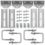 TENGBASE 4 Pack 8" Swivel Bunk Bracket Kit with Hardware, for Trailer Hardware, Suitable for 1.5"x3", 2"x3", 3"x3" Boat Trailer Crossmember, Cross Components