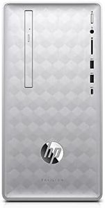 HP Pavilion (590-p0050) Desktop Computer with Intel Core i5+8400 Processor, 8GB RAM and 16 GB Intel Optane Memory, 1TB Hard Drive, Windows 10 (Silver)
