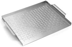 Yukon Glory™ YG-719 Premium Large Stainless Steel Pan Topper Tray For Outdoor Grill - Perfect for Veggie Grilling,BBQ and More - Great Grilling Accessories and Grilling Gifts