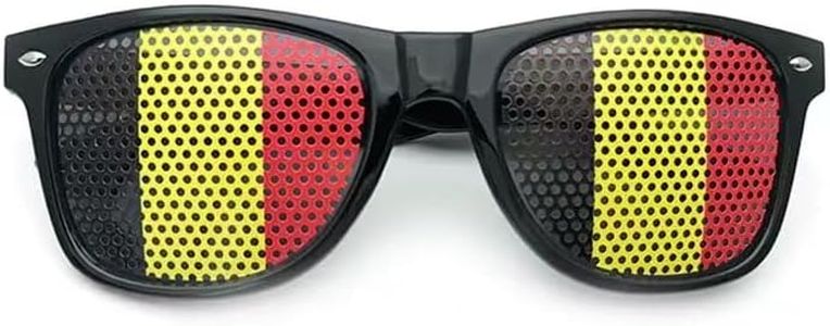 YVJCJV 2026 World Cup Belgium Fan Sunglasses Featuring The National Flag—Sunglasses Designed Specifically For Passionate World Cup Fans