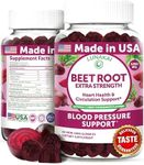 Lunakai USA Made Beet Root Gummies with Antioxidant Blend - Delicious Non-GMO Beet Chews, 60ct