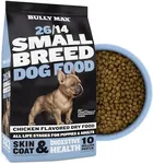 Bully Max 26/14 Small Breed Dry Dog Food for Skin, Coat & Sensitive Stomach - Chicken & Rice, Dry Soft Kibble Bites for Puppies, Adult & Senior Dogs - Natural French Bulldog Puppy Food, 5 lbs