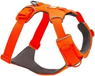 RUFFWEAR Front Range Harness, Reflective Y Medium Dog Harness, Adjustable Comfortable Padded Everyday Dog Walking, No Pull Pet Harnesses, 2 Lead Attachments & V Ring, Size Medium, Blaze Orange