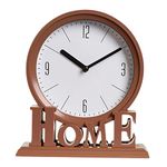 F Fityle Vintage Desk Clock Mantel Table Clocks for Hallway Bedroom Loft Dorm Livingroom, Brown