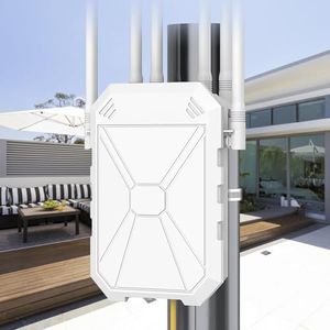 AC1200 Outdoor WiFi Extender, Outdoor WiFi Extender Signal Booster, Wireless Outdoor Access Point, IP67 Weatherproof, Dual Band with Passive PoE, Long Range WiFi Coverage for Garage, Yard, Farm, RV