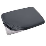 Hafaa Double Fitted Sheet – 25 cm Deep Easy Care Super Soft Brushed Microfibre Charcoal/Dark Grey Double Bed sheet - Fade Resistant (137 x 191cm)