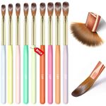 9PCS Acrylic Nail Brush Set,Nail Art Brushes Set Nail Art Design Pen Painting Tools Fingernail Brush for Acrylic Powder Application Nail Extension 3D Carving Size 4/6/8/10/12/14/16/18/20