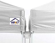 Impact Canopy 20' Canopy Rain Gutter, Impact Canopies Instant Outdoor Shelter Rain Gutter, White