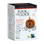 Four O'Clock Pumpkin Spice Rooibos Organic Fairtrade, Fall Collection, Kosher, Gluten-free, 15 Teabags