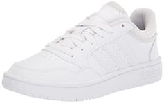 Adidas Women's Hoops 3.0 Basketball Shoe, White/White/Dash Grey, 5.5