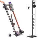 BRIAN & DANY Vacuum Storage Stand, Metal Holder for Dyson V15 V12 V11 V10 V8 V7 V6 Cordless Vacuum Cleaners & Accessories, Black