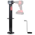 FZZD 5000 lbs A-Frame Trailer Jack, 23" Vertical Travel, 20-24V Cordless Drill Compatible, Adjustable Drop Leg, for Utility Trailer, Yacht Trailer