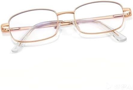 Chicid Fashion Blue Light Glasses for Women, Blocking Eyewear Y2k Office-Siren Aesthetic Rectangle Glasses Metal Frame