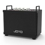 JOYO 15W Rechargeable Electric Guitar Amp Electric & Acoustic Guitar Amplifier with 9 Amp Models & 6 Effects Guitar Practice Amp Digital Modeling Combo Amplifier (DC-15S)