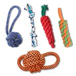 cature Care by Nature Dog Chew Toys Cotton Puppy Teething Chew Tug Toy, Heavy Duty Dental Dog Rope Toys Kit For Medium Dogs, Tough Dog Toys For Small Breed, Dog Toys (Pack 3, Color May Vary)