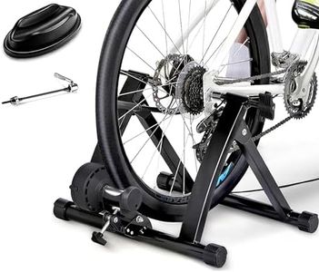 Crystals® Turbo Trainer, Indoor Exercise Bike Trainer Stand, Portable Magnetic 6 Level Resistance Bicycle Training Stand - Black