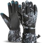 apaepr Winter Waterproof Ski Gloves for Men & Women, Touchscreen Warm Snow Glove with 10mm Thinsulate Insulation, Windproof Cold Weather Thermal Gloves for Skiing, Snowboarding & Outdoor Work