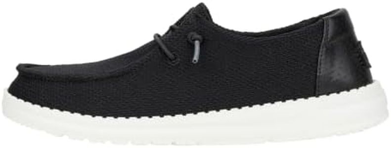 HEYDUDE Women's Wendy Hex Black Size 10 | Women's Slip On Shoes | Comfortable & Light-Weight