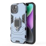 Glaslux Defender Case | Rotating Ring Holder | Military Grade Armor | Bumper Back Cover for iPhone 15 (Blue)