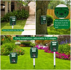 Famisym Solar Cat Repellent – Outdoor Ultrasonic Animal Deterrent