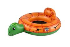 BigMouth Inc. Heavy Duty River Tube, Inflatable Raft for Floating River, Float with Drink Holder, Grab n' Latch Rope, and Comfy Mesh Seat - Turtle