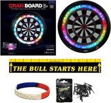 GRAN Blue Board 3s Global Online Electronic Dartboard Plus Throwline, 30 Premium L-Style Tips and I Love Darts Bracelet