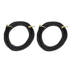 Audio 2000s E27125P2 1/4" TS Right Angle to TS Right Angle 25 Feet Patch Cable (2 Pack)