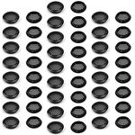 50Pcs Air Vents 53mm Circular Soffit Vent Stainless Steel Round Vent Mesh Hole Louver for Kitchen Bathroom Cabinet Wardrobe (Black)