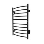 Odass | Towel Warmer | Built-in Timer with Led Indicators | Timer Modes: 1 H to 8 H, ON/Off | Temperature 30 to 60 °C (86 to 140 °F) | Wall Mounted | 10 Curved Bars | Matte Black