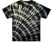 Whiskey & Oak Men’s Tie Dye T-Shirt – Crew Neck Tee Shirt, Tie Dye Black With White, Medium