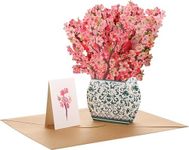 VNS Creations 3D Pop-Up Floral Paper Flower Bouquet – Handmade Laser-Cut Pop-Up Cards with Paper Flowers, Envelope & Note Card, Ideal for Birthdays, Mother’s Day, Anniversary, Get Well Gifts for Women