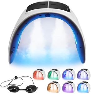 Mascara LED Facial 7 Colores: Plegable Mascarilla LED Con Función de Pulverización - Profesional Belleza Máquina para Todo Tipo de Piel