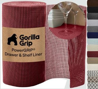 GORILLA GRIP powerGRIP Drawer Shelf and Cabinet Liner, 20"x30', Red