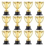 TOYANDONA Mini Trophies, 10/12/ 24 Pack Mini Gold Award Trophy Cups, Golden Trophies For Party Favors, Kids Classroom School Rewards, Competition Or Celebration Events Awards Props