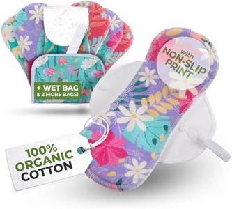 Non-Slip (Premium) Reusable Organic Panty Liners for Women & Teens (Small 7-Pack) – Breathable, High-Temp Washable Cotton Cloth Panty Liners for Vaginal Discharge – Keep You Fresh & Dry for Daily Use