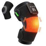 3-in-1 Heated Knee Massager - swancode Cordless Knee Heating Pad with 3 Heat Levels&3 Vibration Modes, Adjustable Knee Massage Brace Comfort Wrap with Extension Strap for Knee, Elbow&Shoulder, Single
