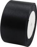 Imprint Satin Ribbon | 2 Inch Wide | 1 Roll |10 Meter | Black