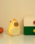 Aokpsrt Capybara Alarm Clock with Night Light for Kids, Cute Toddler Alarm Clocks for Bedrooms Ok to Wake Clocks for Girls and Boys, Rechargeable Silicone Animal Tabletop Lamp for Kid