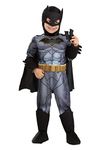 Toddlers Deluxe DC Comics Batman Costume, Black Superhero Suit, Cape & Mask for Superhero Parties & Halloween 4T