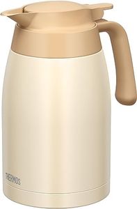 Thermos TTB-1501 CRW Stainless Steel Thermal Pot, 3.5 gal (1.5 L), Cream White, Tabletop Vacuum Bottle Structure, Thermal Insulated