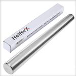 HelferX Professional Stainless Steel Rolling Pin ââ‚¬â€œ Dough Roller for Bakers - Perfect to Make Pizza, Cookie, Pastry, Pasta, Dumpling Dough